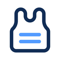 Obraz premium body armor outline color icon