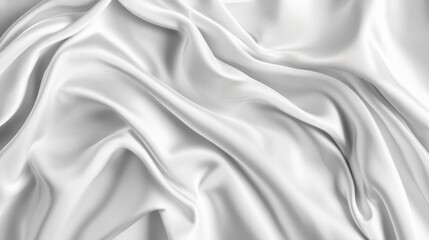 Obraz premium Smooth white fabric draping elegantly in folds