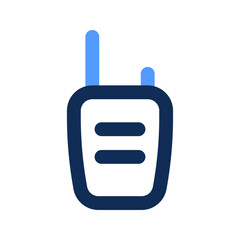 walkie talkie outline color icon