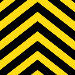 new style black and yellow warning chevron vector icon with white background