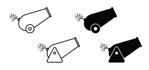 Cartoon human cannonball performer. Circus cannon for acrobat or circus artist. Children animator. For man in helmet and cape and pointing with fist in the sky. Circus performance, entertainment. © MarkRademaker