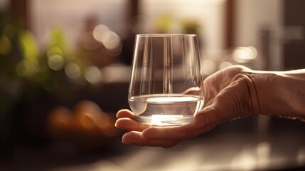 A casual and practical glass in hand, ready for a refreshing drink,