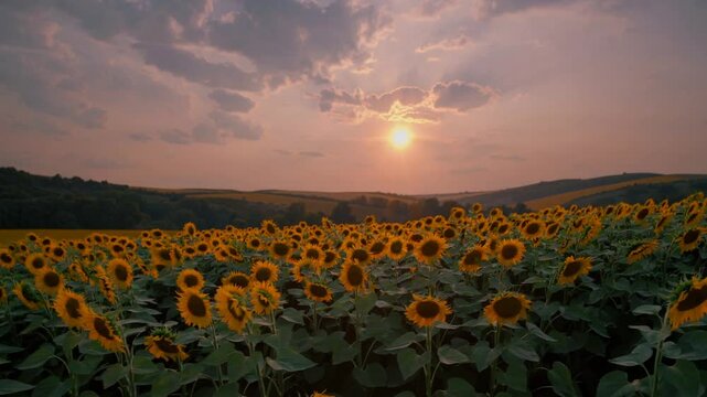 Summer Sunset Glow Cinematic Scenery &mdash; Golden-Hour Field, No People, No Text