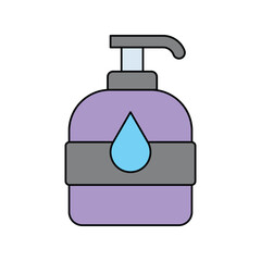 lotion lineal color line icon with white background vector stock illustration