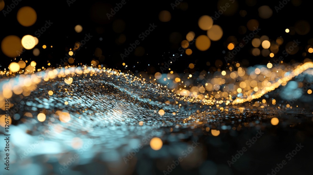 Poster a dynamic and futuristic visualization of a machine learning algorithm is depicted as a glowing digi