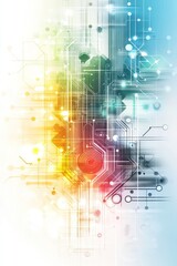 Obraz premium Abstract technology background with vibrant colors