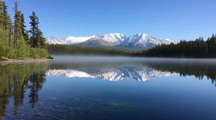 Serene Mountain Lake Reflection