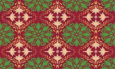 Seamless fabric pattern in the shape of a simple flower, beautiful pattern, vector

