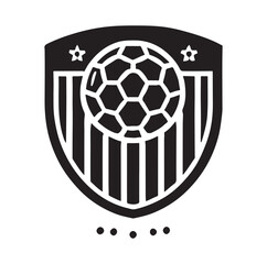 Football soccer sport team club logo silhouette vector illustration