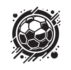 Obraz premium Football soccer sport team club logo silhouette vector illustration