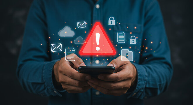 Cyber Security Alert: Protecting Your Data. Mobile Phone Security, Online Safety, Data Breach Awareness. Digital Threat Protection. Stay Safe!