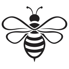 Simple Minimalist Bee Vector Design