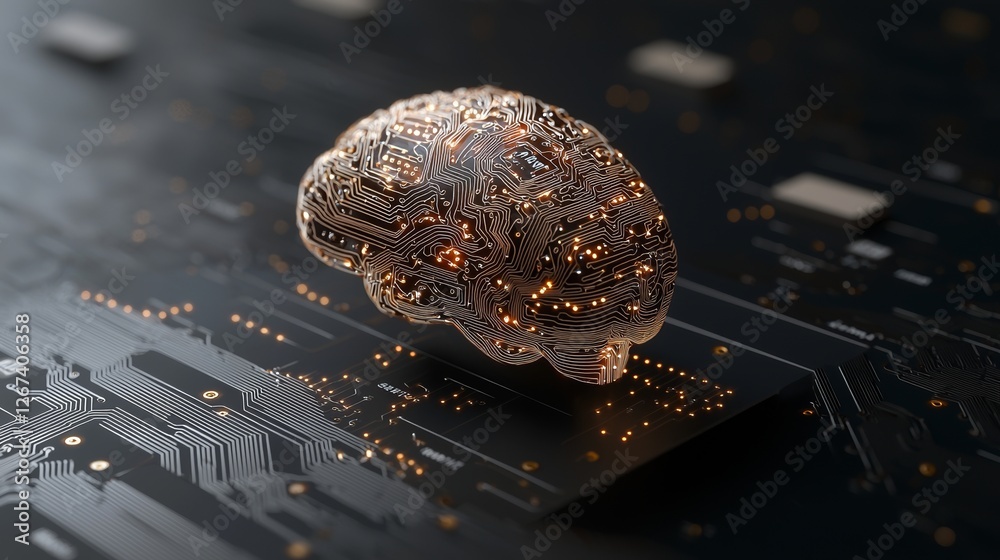 Poster modern computer technologies such as stock ai, data mining, and deep learning represent futuristic c