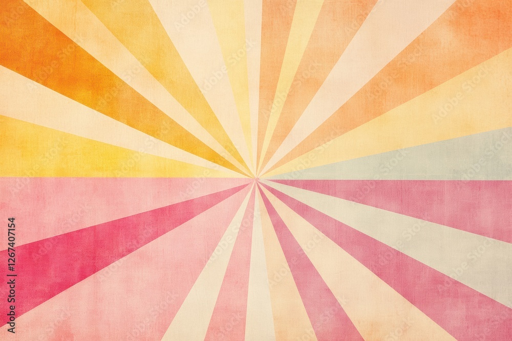 Poster Colorful radial background with warm hues creating a vibrant and inviting atmosphere for creative design projects. Generative AI