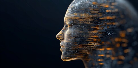 Stock is a cyber human with a humanoid appearance and a neural network that enables it to think, reflecting AI concepts like big data and cyber security, as well as the Chat GPT concept, where a