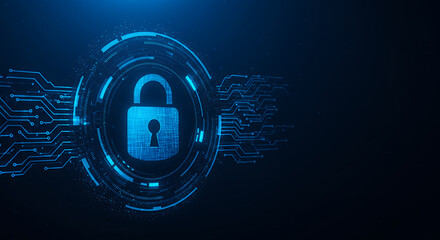 Cyber Security Lock: Digital Protection, Data Encryption, Network Safety, & Online Privacy - Secure Your Future!