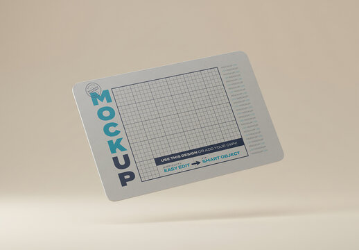 Credit Card Mockup Floating with Infinite Background