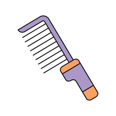 comb lineal color line icon with white background vector stock illustration