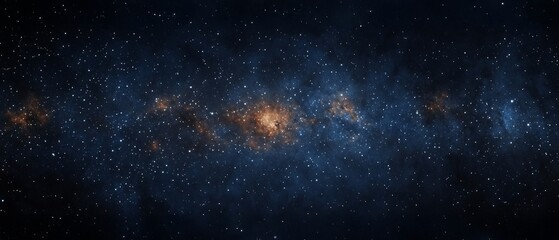 Majestic deep space view with glowing nebula clouds and a starry sky full of twinkling stars and cosmic wonders in the infinite universe