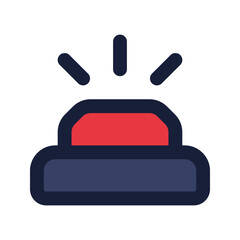 landmine flat line icon