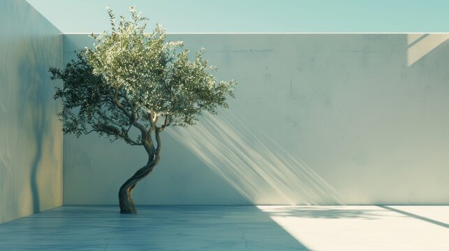 A clean and professional tree mockup, ideal for presentations or design reviews,