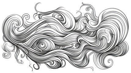 Fototapeta premium A clean line art vector, focusing on detailed outlines and minimalist designs,