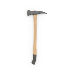 Close up of a Hammer Featuring a Metal Head and a Wooden Handle on White