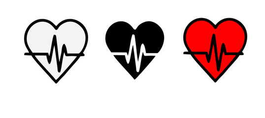 health recovery icons symbol sign vector design simple black white illustration collections sets isolated