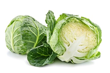 Fototapeta premium Fresh chinese cabbage isolated with copy space