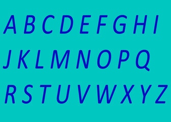 Alphabets A to Z in Upper case.
Modern English letter A-Z in LARGE word having colored background mostly used for education purpose in school for learning English letters