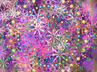 Beautiful colorful wallpaper background print with mandala bright art decor design