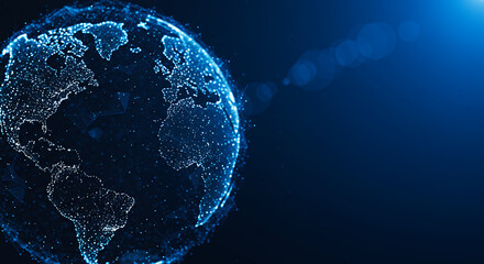 Digital Earth: A Global Network of Connection | Technology, Innovation, and Connectivity in a Blue Cyber World