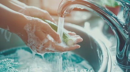 Fototapeta premium Effective Hand Washing Techniques for a Healthier Lifestyle