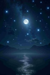 Fototapeta premium moon over the sea