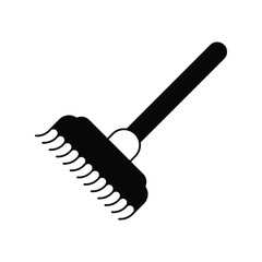 mop glyph outline icon with white background vector stock illustration