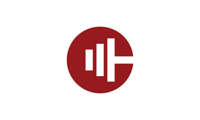 Fototapeta premium a graphic image with C gym theme, white background. vector graphic base.