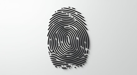 Fingerprint ID: Black & White Biometric Scan, Security, Identity, Authentication, Privacy, Protection, Digital Security, Access, Crime, Forensic