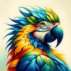 Fototapeta premium blue and yellow macaw
