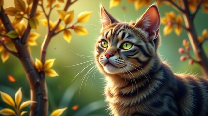 Cat Portrait, Fantastic Digital Cat Photo