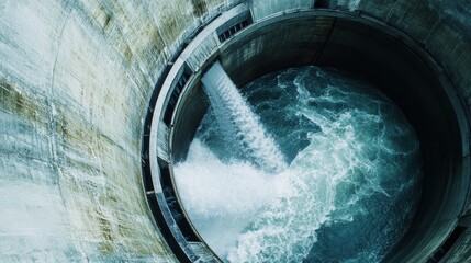 Water Flowing from a Dam into a Circular Reservoir Basin