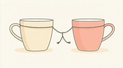 National Sibling Day Two intertwined cups representing connection.