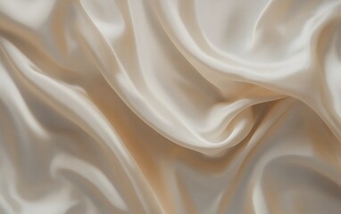 Obraz premium Soft and elegant white silk fabric with gentle waves and luxurious satin texture for minimalist fashion and interior design backgrounds in high resolution photography