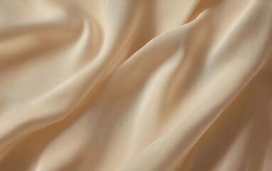 Luxurious golden silk fabric with gentle draping and elegant shiny texture perfect for premium interior design sophisticated fashion concepts and exclusive decorative projects