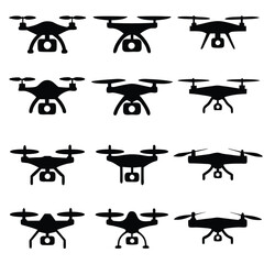 Military and Civilian Drone Silhouettes