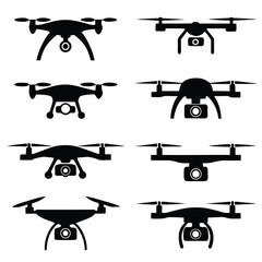UAV Drone Silhouettes Pack