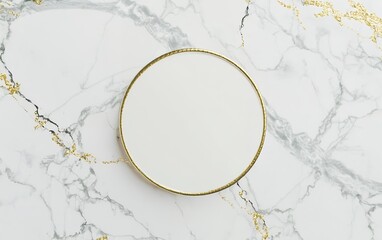 Elegant circular blank space surrounded by lush green leaves for custom branding, eco-friendly, and nature-themed designs on a neutral background