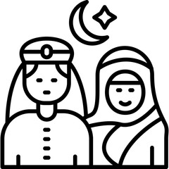 Muslim Couple Icon