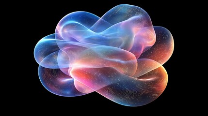 Obraz premium Abstract swirling nebula; cosmic design, dark background