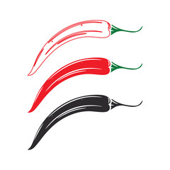 hot chili pepper isolated on a white background
