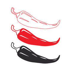 hot chili pepper isolated on a white background
